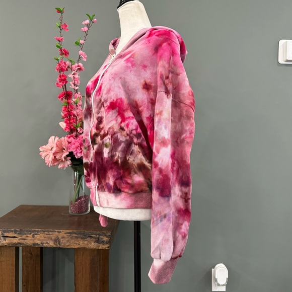 Dazy 100% Cotton Zip Up Tie Dye Hoodie - Picture 2 of 11